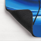 Moderne Abstracte blauwe hemelboom Elegant Sjabloo Muismat (Hoek)