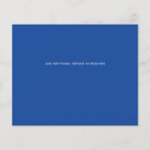 Moderne Abstracte blauwe koraalbruiloft (Achterkant)