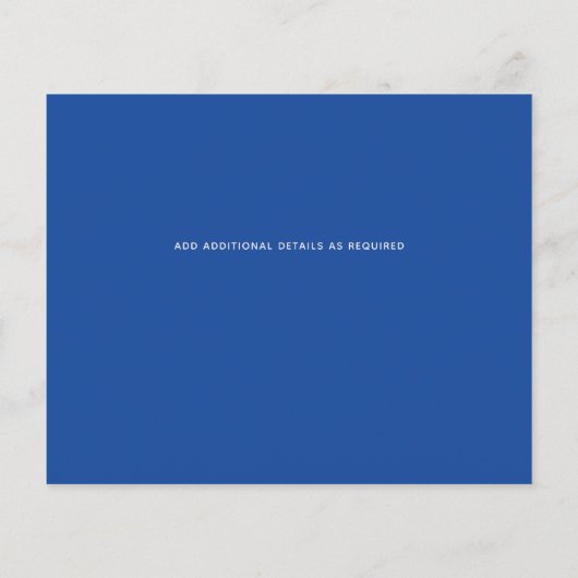 Moderne Abstracte blauwe koraalbruiloft (Achterkant)