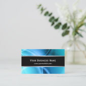 Moderne Abstracte blauwe krommen Professional Visitekaartje (Staand voorkant)