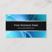 Moderne Abstracte blauwe krommen Professional Visitekaartje (Voorkant)