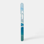 Moderne Abstracte Blauwe Oceaan Kunst Persoonlijk iPhone 16 Hoesje (Linkerkant)