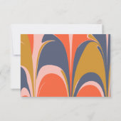 Moderne Abstracte blauwe rode gouden Afstuderen Bedankkaart (Achterkant)