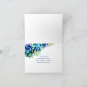 Moderne Abstracte Blauwe & Turquoise Ethische Kuns Bedankkaart (Binnen)