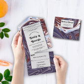 Moderne Abstracte blauwe veer hemel Stijlvolle chi All In One Uitnodiging