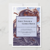 Moderne Abstracte blauwe veer hemel Stijlvolle chi Kaart (Voorkant)