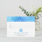 Moderne Abstracte blauwe wellness-cadeaubon (Staand voorkant)