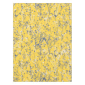 Moderne Abstracte blauwe wilde bloemen op mosterdg Tafelkleed (Voorkant)