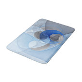 Moderne Abstracte Blauwgrijze Fractale Kunst Grafi Badmat (Gekanteld)