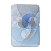 Moderne Abstracte Blauwgrijze Fractale Kunst Grafi Badmat (Voorkant Verticaal)