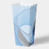 Moderne Abstracte Blauwgrijze Fractale Kunst Grafi Bedankdoosjes (Achterkant)