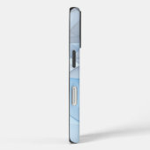Moderne Abstracte Blauwgrijze Fractale Kunst Grafi Case-Mate iPhone Case (Achterkant / Rechts)