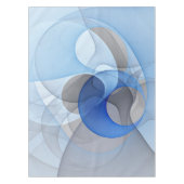 Moderne Abstracte Blauwgrijze Fractale Kunst Grafi Tafelkleed (Voorkant)