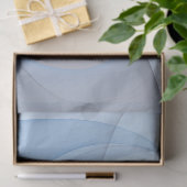 Moderne Abstracte Blauwgrijze Fractale Kunst Grafi Tissuepapier (Geschenk)