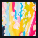 Moderne Abstracte Blauwgroen en gele vormgeving Poster<br><div class="desc">Het mooie moderne abstracte schilderij veranderde in dit mooie kussendeldesign - geïnspireerd door de lente</div>