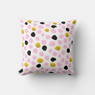 "Moderne Abstracte Blauwgroen en mosterd decoratie Kussen