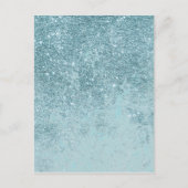 Moderne abstracte blauwgroen glitter blush tones m briefkaart (Voorkant)