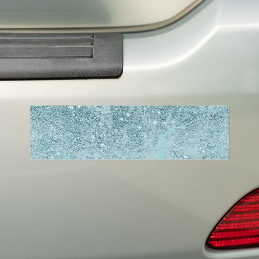 Moderne abstracte blauwgroen glitter blush tones m bumpersticker (Op auto)