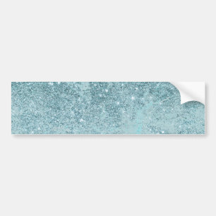 Moderne abstracte blauwgroen glitter blush tones m bumpersticker
