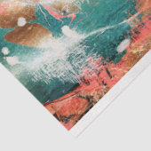 Moderne Abstracte, Blauwgroen roze gouden ontkoppe Tissuepapier (Detail)