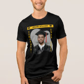 Moderne Abstracte Blob-Geometrie Foto Grad Feest Tri-Blend Shirt (Voorkant)
