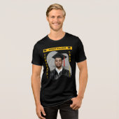 Moderne Abstracte Blob-Geometrie Foto Grad Feest Tri-Blend Shirt (Voorkant volledig)