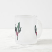 Moderne Abstracte bloei – Elegante Mok van matglas (Voorkant rechts)