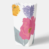 Moderne Abstracte Bloem Bruidspaar Namen  Bedankdoosjes (Achterkant)