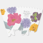 Moderne Abstracte Bloem Bruidspaar Namen  Bedankdoosjes (Ongevouwen)