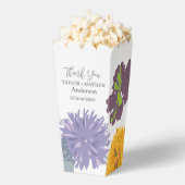 Moderne Abstracte Bloem Bruidspaar Namen  Bedankdoosjes (Popped)