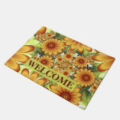 Moderne Abstracte Bloem Droom Fractal Kunst Welkom Deurmat (Schuin)