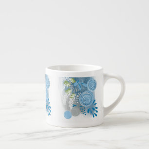 Moderne Abstracte Bloem Espresso Kop