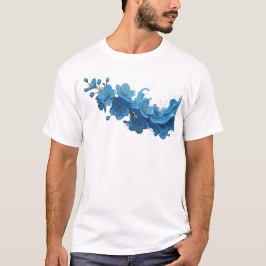 Moderne ABSTRACTE BLOEM Grafische T-shirt Ontwerp (Voorkant)