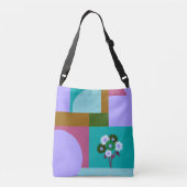 Moderne Abstracte Bloem Kleur Blok Tote Tas (Achterkant)