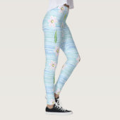 Moderne Abstracte Bloem Lijn Patroon (10) Leggings (Rechts)