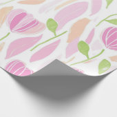 Moderne Abstracte Bloem Lijn Patroon (1) Cadeaupapier (Hoek)
