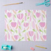 Moderne Abstracte Bloem Lijn Patroon (1) Tissuepapier (Craft)