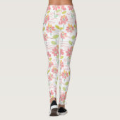 Moderne Abstracte Bloem Lijn Patroon (3) Leggings (Achterkant)