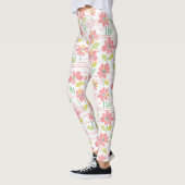 Moderne Abstracte Bloem Lijn Patroon (3) Leggings (Links)
