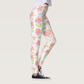 Moderne Abstracte Bloem Lijn Patroon (3) Leggings (Rechts)