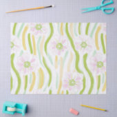 Moderne Abstracte Bloem Lijn Patroon (4) Tissuepapier (Craft)