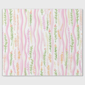 Moderne Abstracte Bloem Lijn Patroon (7) Cadeaupapier (Vlak)