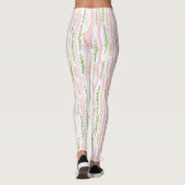 Moderne Abstracte Bloem Lijn Patroon (7) Leggings (Achterkant)