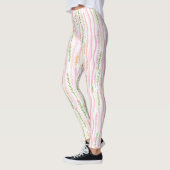 Moderne Abstracte Bloem Lijn Patroon (7) Leggings (Links)