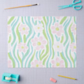 Moderne Abstracte Bloem Lijn Patroon (8) Tissuepapier (Craft)