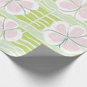 Moderne Abstracte Bloem Lijn Patroon (9) Cadeaupapier (Hoek)