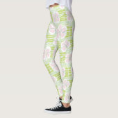 Moderne Abstracte Bloem Lijn Patroon (9) Leggings (Links)