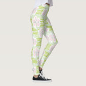 Moderne Abstracte Bloem Lijn Patroon (9) Leggings (Rechts)