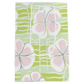 Moderne Abstracte Bloem Lijn Patroon (9) Medium Cadeauzakje (Achterkant)