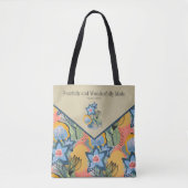 Moderne Abstracte Bloem Psalm 139:14 Tote Bag (Voorkant)